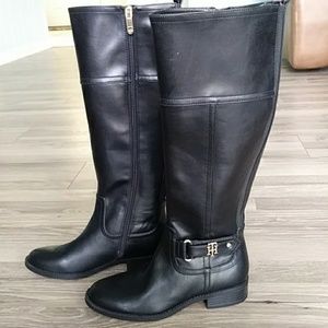 NWOB Tommy Hilfiger black tall boots